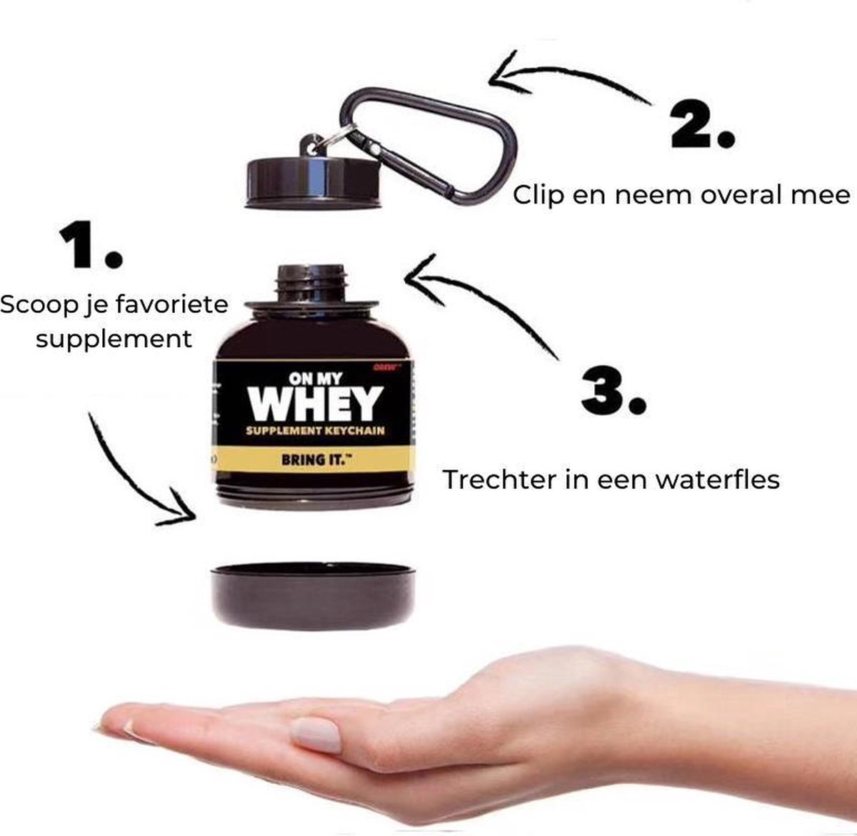 OnMyWhey Fitness Keychain