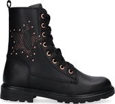 Omoda Om121750 Veterboots - Laarzen Met Veters - Meisjes - Zwart - Maat 33