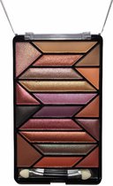 Lovely Pop Cosmetics - Oogschaduw Palette Horizon Terra Shine - 19 stijlvolle, matte en shimmer tinten bruin, zwart, paars, lila, roze en groen - 1 doos met applicator - Nummer 54613