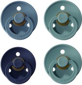 Bibs fopspenen| Set 4 stuks| Deep space, Petrol, Island sea 2x| 18+ maanden| Maat 3