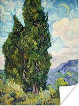 Poster Landschap met cipressen - Vincent van Gogh - 30x40 cm