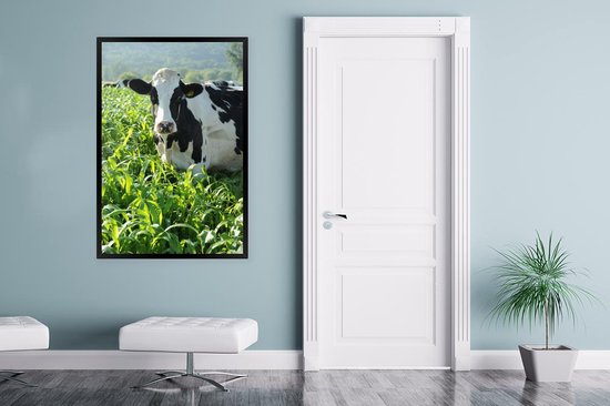 Cadre photo avec affiche - Vache - Herbe - Berg - Animaux - 80x120 cm - Cadre pour affiche
