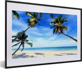 Fotolijst incl. Poster - Palmbomen - Strand - Zee - 60x40 cm - Posterlijst