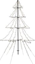Metalen kerstboom met verlichting | 2 meter | 1200 LEDs | Timer Grondspies Buiten