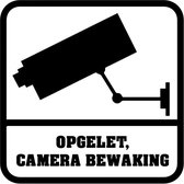 Autocollant Attention Caméra Surveillance 10cm x 10cm