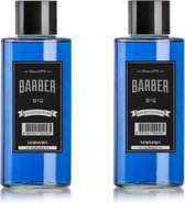 2-Pack Voordeelbundel Marmara Barber Exclusive Eau de Cologne NO2. Blauw 250ml - Luxe Glazen Fles - Langdurige Geur - Parfum - Aftershave - Eucalyptus