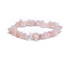 Yogi & Yogini - Armband rozenkwarts chips - elastisch