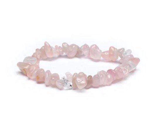 Yogi & Yogini - Bracelet puces de quartz rose - élastique