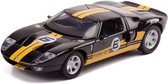 Ford GT Concept (Zwart/Geel) (20 cm) 1/24 Motor Max GT Racing  - Modelauto - Schaalmodel - Model auto - Miniatuurautos - Miniatuur auto