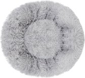 Heerlijke zachte fluffy kattenmand / hondenmand - Extra luxe pluche donut mand 70cm - Grijs - Kattenbed / hondenbed