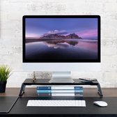 BROËL™ Monitor Verhoger - Laptop Standaard - Monitor Standaard - Laptop Stand - Monitorstandaard - Monitor Stand - Beeldscherm Verhoger - Laptop Verhoger - 56,4 x 24,0 x 9,1 cm - Aluminium - 