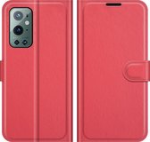 OnePlus 9 Pro Hoesje - Mobigear - Classic Serie - Kunstlederen Bookcase - Rood - Hoesje Geschikt Voor OnePlus 9 Pro