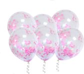 20 Ballons Confettis - Rose - Confettis Papier - 40 cm - Latex - Mariage - Anniversaire - Fête/Fête -