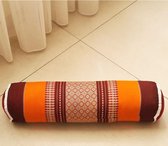Knierolkussen – Bolster standaard Yoga en meditatie – Kapok - Thais design - Oranje