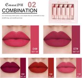 5 Stuks lippenstift # Rood,donkerrood,lichtoranje,lichtbruin en donkerbruin #02