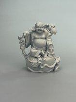 Happy Boeddha (gebroken wit met grijs blauw)