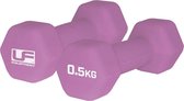 Bol.com Urban Fitness Dumbbells 05 Kg Staal/neopreen Roze 2 Stuks aanbieding