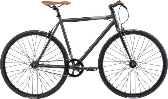 Bikestar Singlespeed 28 inch retro wielrenfiets, zwart / grijs van Bikestar — afbeelding 4