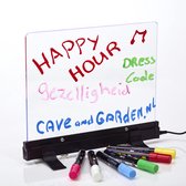 Schrijfbord - LED - Tekenbord - 30 x 40cm - Schrijfbord met stiften - Decoratie - schrijfbord uitwisbaar - Led sign - Mancave - Schrijfbord voor kinderen - Cave & Garden