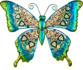 Papillon | métal et verre | Paisley | vert | L | 30x24