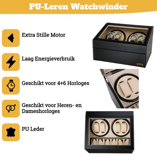Automatische Horloge Winder Met Stille Motor Voor 4 6