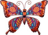 Papillon | métal et verre | Paisley | rouge | M | 26x19