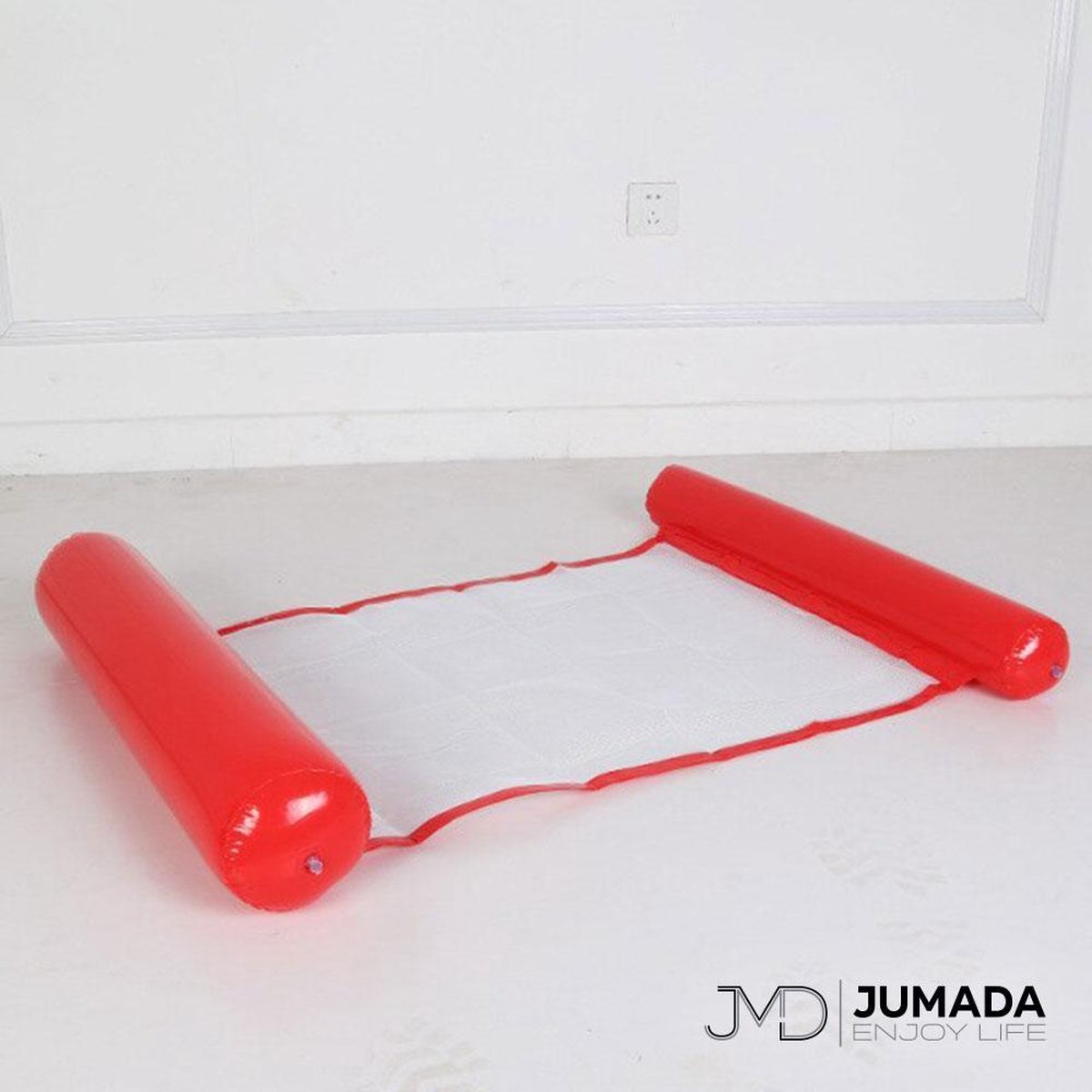 Jumada's Opblaasbaar Hangmat voor Zwembad - Luchtbed Zwembad - Luchtmatras - Waterhangmat - Rood