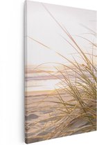 Artaza Canvas Schilderij Strand En Duinen Tijdens Zonsondergang - 40x60 - Poster Foto op Canvas - Canvas Print