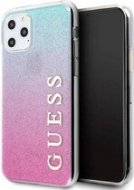 Guess Gradient Glitter Hard Cover - Apple iPhone 11 Pro Max (6.5") - Blauw