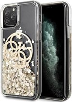 Guess Liquid Glitter Circle Hard Case - Apple iPhone 11 Pro Max (6.5") - Goud