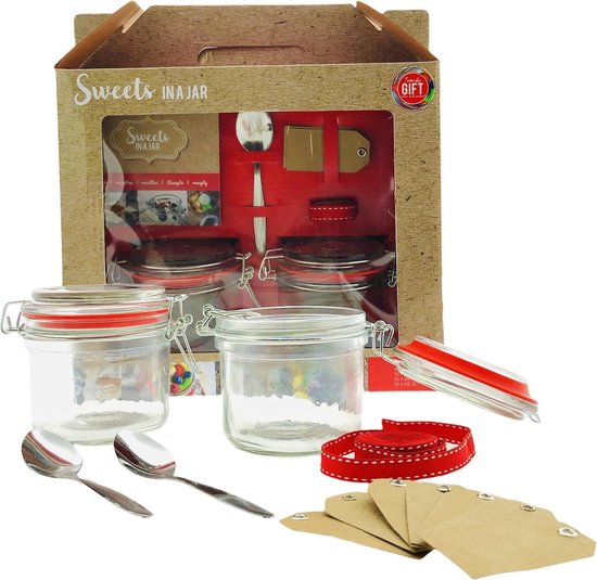 Dessert In Weckpotje – 2 Stuks – 200 Ml - Cadeau-Pakket - Rood