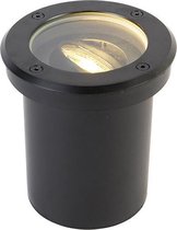 Bol.com QAZQA delux - Moderne Grondspot - 1 lichts - Ø 13 cm - Zwart - Buitenverlichting aanbieding