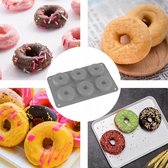 Luxe Siliconen Donutvorm - Donut Oven Bakvorm Voor Het Zelf Bakken Van 6 Donuts - Groot - Anti-Aanbak - Baking Mold - Geschikt Voor -40 Tot 230 Graden Celcius