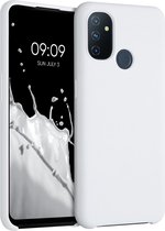 kwmobile telefoonhoesje voor OnePlus Nord N100 - Hoesje met siliconen coating - Smartphone case in wit