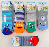 Jongens Sokken Kindersokken Multipack 5 paar Monsters Sokken Antislip Sokken Maat 31-34