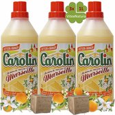 3x1Lit.Carolin Marseillezeep sinaasappel bloesem vloer-reiniger Bio huishoudschoonmaakmiddelen AKTIE pakket. Biologisch ecologisch.