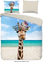 Luxe Dekbedovertrek Eenpersoons - 140x200/220cm - Inclusief 1 Kussensloop - 100% Zacht Polyester - Cool Giraffe