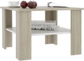 salontafel - eiken+ wit - vierkant - salontafels - hout - meubels - L&B luxurys