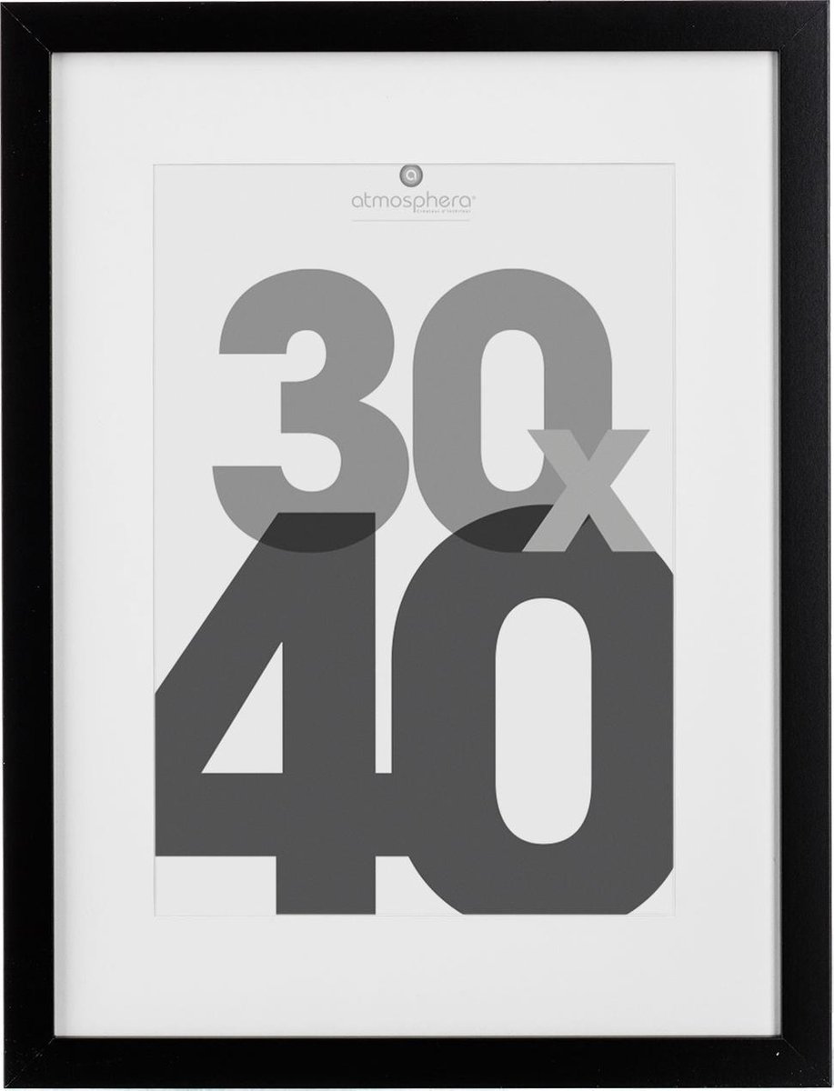 FOTOKADER 30 X 40 CM - MDF - ZWART