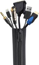 Kabel Organiser 50 cm - Kabelgoot - Kabel houder - kabelbeschermer - voor tv en bureau - kabel management - Zwart - Tcam