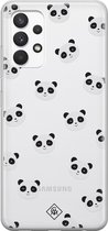 Samsung A32 4G transparant hoesje - Panda | Samsung A32 4G case | zwart | Casimoda