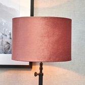 Riviera Maison - Velvet Cylinder LampShade pink 20x30 - Lampenkap - Roze