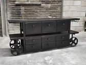 Industrieel dressoir Moker zwart