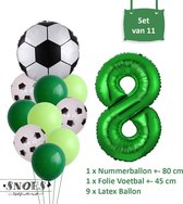 Voetbal Verjaardag * Ballonnen Set 8 Jaar * Hoera 8 Jaar * Jarig Voetbal * Voetbal Fan * Snoes * 80 CM * Voetbal Versiering * Birthday
