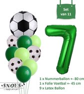 Voetbal Verjaardag * Ballonnen Set 7 Jaar * Hoera 7 Jaar * Jarig Voetbal * Voetbal Fan * Snoes * 80 CM * Voetbal Versiering * Birthday