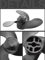 Mercury Nissan Tohatsu - buitenboordmotor propeller 2.5 - 3.7 HP - aluminium - pitch 145mm - diameter 188mm