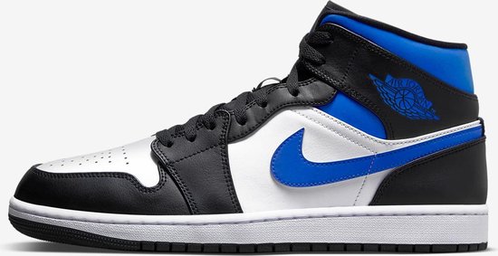 Air Jordan 1 Mid White Black Racer Blue 554724 140 Maat 45 Wit Zwart Blauw . bol
