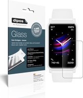 dipos I 2x Pantserfolie mat compatibel met Honor Watch ES Beschermfolie 9H screen-protector (expres kleiner dan het glas omdat het gebogen is)