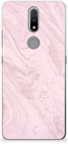 Smartphone hoesje Nokia 2.4 Leuk Hoesje Marble Pink