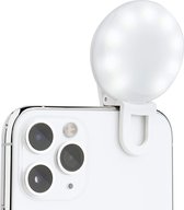 Selfie Ring Licht - Voor Mobiele Telefoon of Laptop - 3 Instelbare lichtstanden - Helder LED-licht perfect voor Tiktok, infleuncers, foto's, video's en vlogs - Ringlamp - Wit